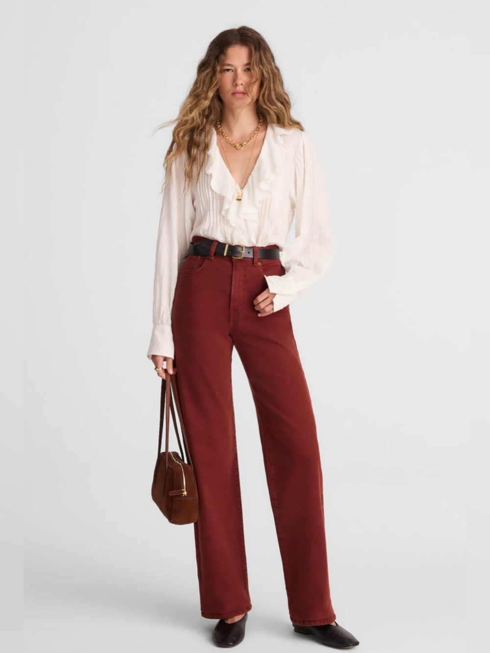 Madewell The Perfect Vintage Wide-Leg Jean
High Rise
Rich Burgundy
NH655
Size 27